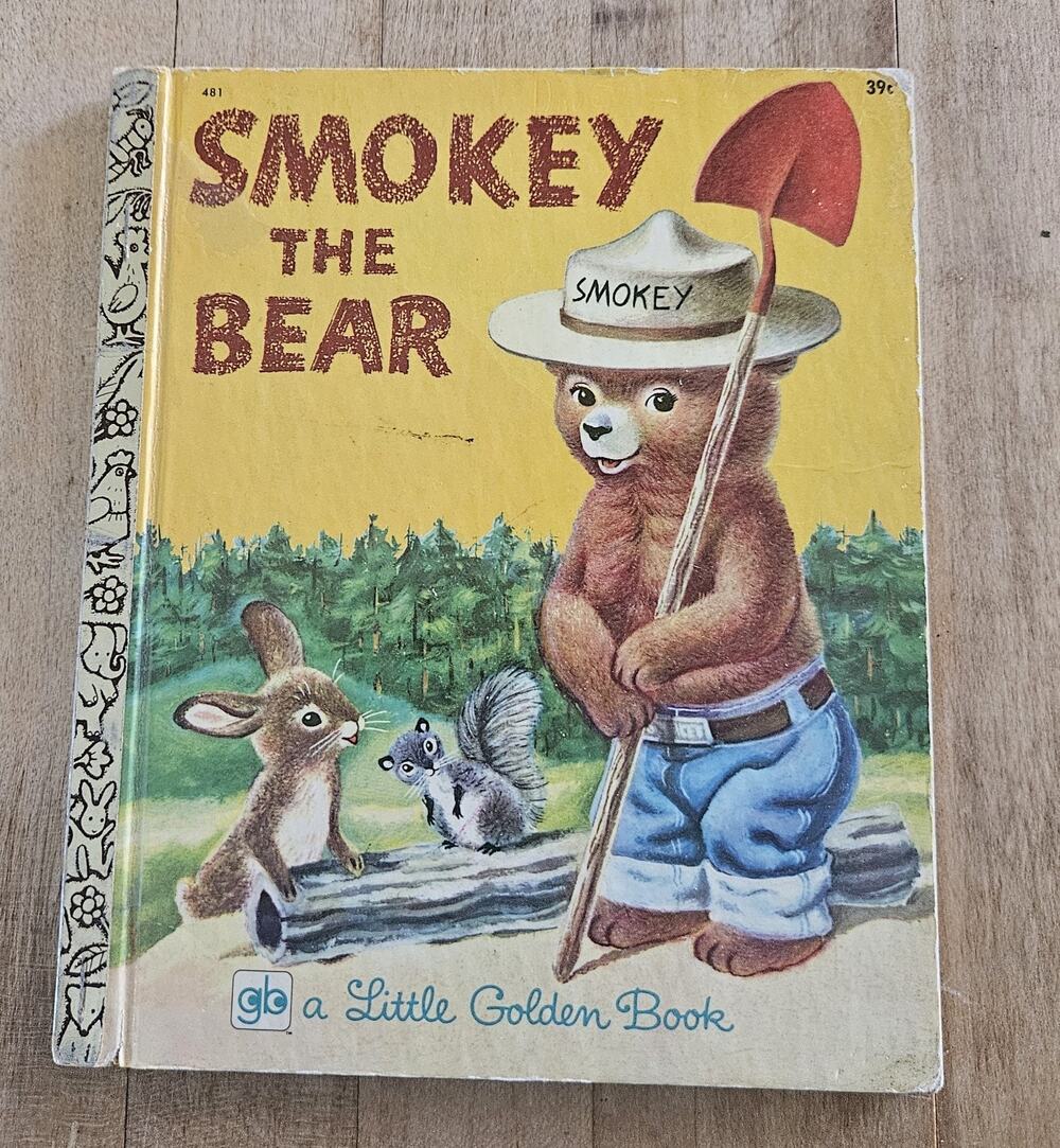 Vintage Smokey The Bear Little Golden Book 1976 Number 481 by jane Werner